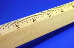 The ruler shows the small size of the penis
