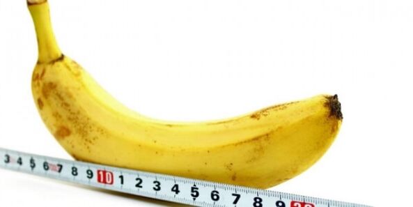 banana measurement in the form of a penis and ways to increase it